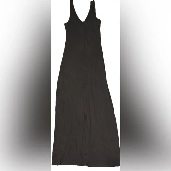 NWT Aerie Double V Henley Bodycon Maxi Dress Smoked Gray Size XS